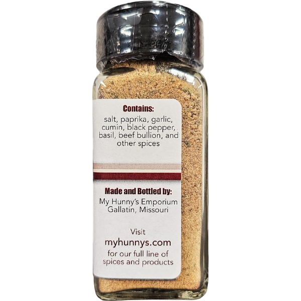 Burger Seasoning Spice Ingredients and link to myhunnys.com