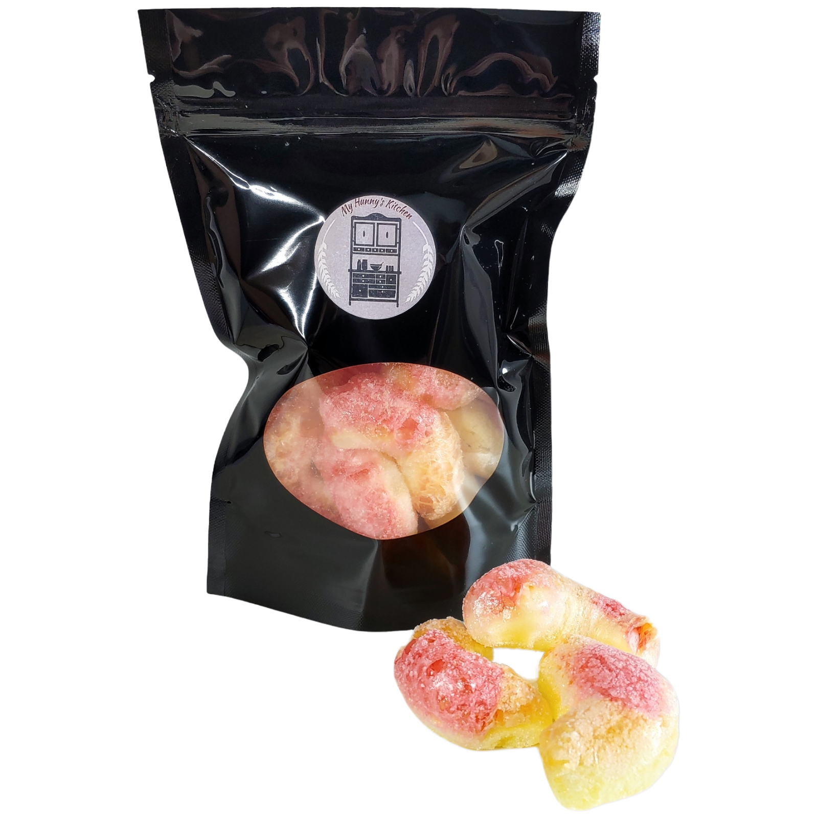 Peach Rings Freeze Dried Candy packaging front view