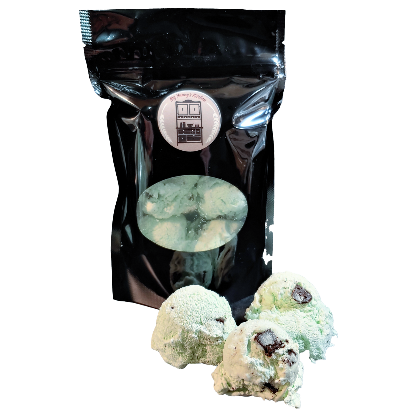Freeze Dried Ice Cream Mint Chocolate Chip in Package