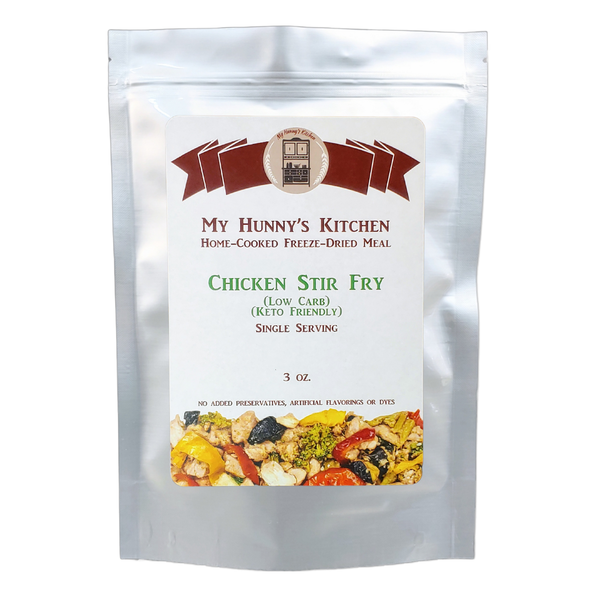 Chicken Stir Fry Freeze Dried Meal packaging front view