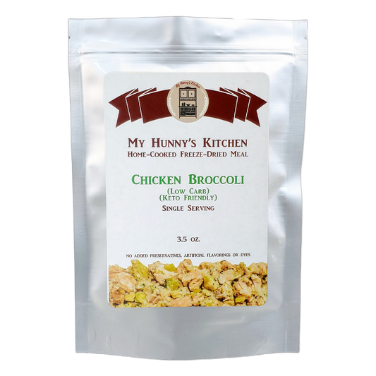 Keto Chicken Broccoli Cauliflower Rice Freeze Dried Meal packaging front view