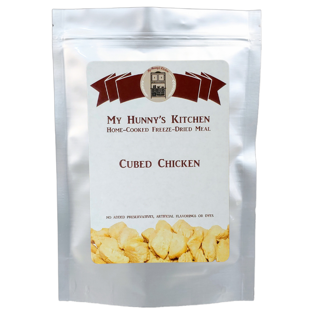 Chicken Cubed Freeze Dried Meat packaging front view
