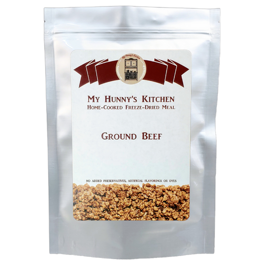 Ground Beef Freeze Dried Meat packaging front view