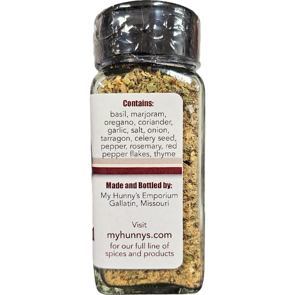 Incredible Italian Blend spice Ingredients and myhunnys.com